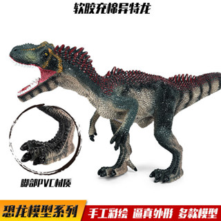 ✨甄選新品✨兒童侏羅紀大號軟膠異特龍霸王龍動物模型模擬恐龍玩具模型擺件h6🎇x6