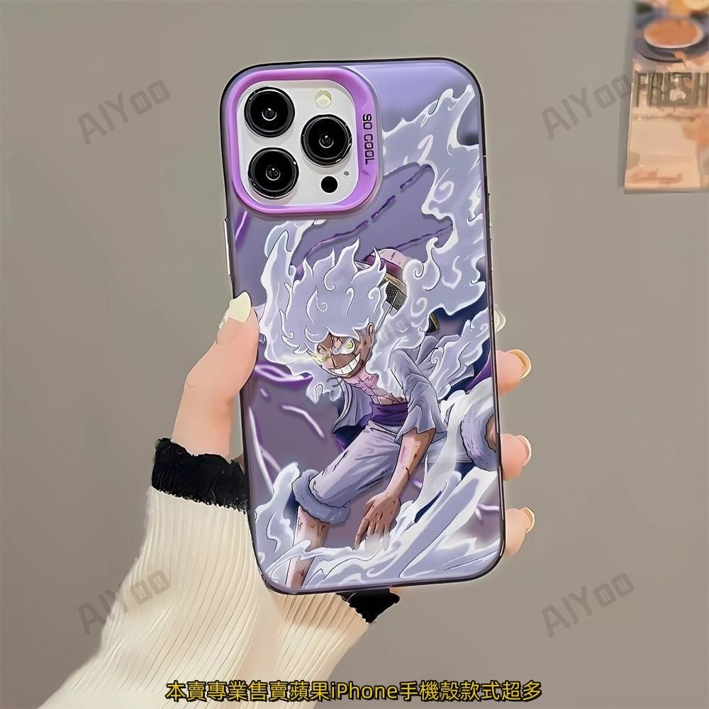 航海王五檔尼卡魯夫 蘋果15Pro 手機殼 iPhone14 13 12 11 ProMax 英文 蘋果全包邊防摔 硬殼