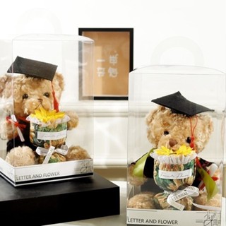 >限時低價<紀念畢業禮物學士熊公仔玩偶毛絨玩具泰迪熊大學禮太陽花