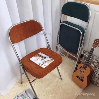韓國ig折疊椅 餐椅 休閒椅 北歐椅 網紅時尚 軟包 ins拍照凳子 靠背椅 化妝椅 設計師椅