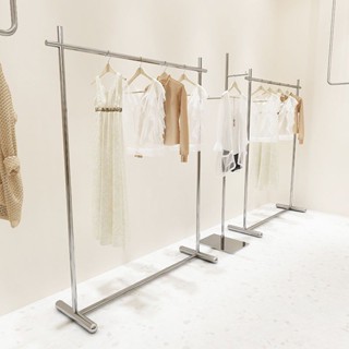 破損補發/服裝店展示架不銹鋼簡約落地式加厚衣架落地立式衣服架落地式拉絲