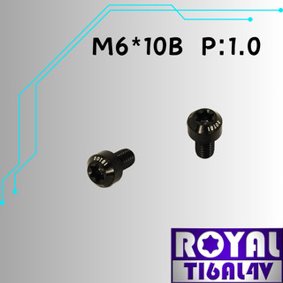 【瘋螺絲】ROYAL 鈦合金螺絲★ M6*10B P:1.0 錐形螺絲★64鈦/正鈦/鈦合金螺絲★出貨附發票 ★帝王黑