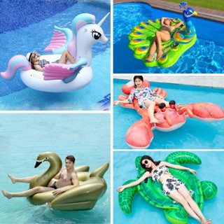 天馬天鵝遊泳圈充氣坐騎成人兒童浮床水上大龍蝦泳池漂浮玩具浮排