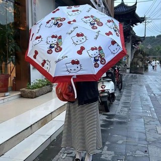 【限時折扣】可愛helloKitty凱蒂貓全自動雨傘晴雨兩用遮陽防曬防紫外線太陽傘陽傘 傘 折疊傘 折疊傘 晴雨傘 晴雨