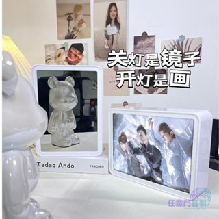 任意門客製 【客製化】【鏡子】鏡子燈光畫 來圖訂製 開燈照片 鏡面 小夜燈diy 創意動漫生日 禮物 相框