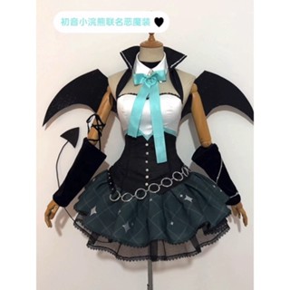 絕色漫 初音未來cos小浣熊聯動MIKU小惡魔cosplay服裝女