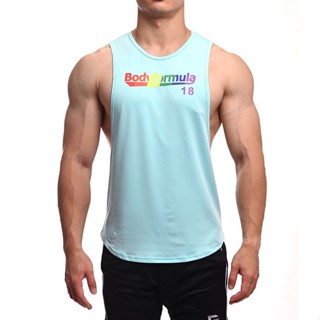 (4色)eXPONENT【彩虹限定】超彈透氣-Proud Forever大側挖下弧度運動背心(白、水藍、海軍藍、深麻黑)