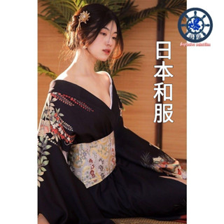 日本和服 日本和服男 日本和服女 新款和服浴衣女日式傳統四季改良黑色係霸氣和風服裝日本和服套裝 JA2D