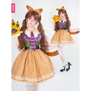 瘋狂動物城尼剋狐狸硃迪cos成人服裝萬聖節cosplay舞臺錶演出服裝