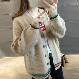 秋季毛衣外套👚 針織開衫外套女2024春秋季新款韓版毛衣女寬松學生短款上衣百搭潮