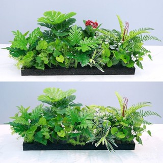 【Luck百貨】戶外模擬綠植仿生植物擺設室外柵欄裝飾塑膠花花槽花箱假花草盆栽 裝飾模擬綠植 仿真花 裝飾仿真花 模擬綠植