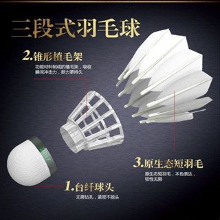 羽毛球 練習羽球 練習羽毛球 鵝毛羽球 練習球 訓練用球 鵝毛羽毛球 耐寶三段式羽毛球加重耐打王室內外運動訓練娛樂通用初