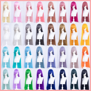 臺灣出貨💖長直髮萬用假髮cos彩色古風古裝100cm多色動漫假髮女玉米燙萬用毛 安妮