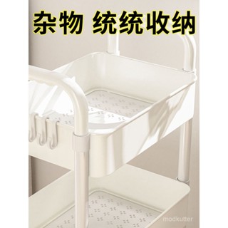 💯桃園出貨✔小推車置物架家用零食落地多層客廳收納書架移動廚房果蔬菜籃架子