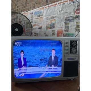 「可開發票」老式可播放黑白電視機真機 老式復古懷舊電視機 影視道具電視機 櫥窗擺件電視機廣告機
