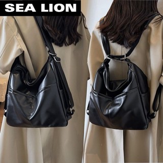 大容量托特包 大容量通勤包 SEA LION原創包包女大容量三用揹包通勤托特包多功能揹包斜跨書包 斜揹包 大包包 包包女