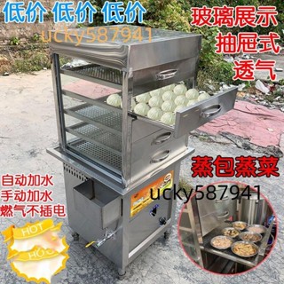 【可開發票】蒸包櫃商用燃氣蒸包子機全自動蒸包機蒸饅頭玻璃電蒸爐蒸箱保溫櫃