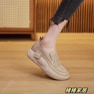 品質保障·軟皮女鞋鏤空洞洞鞋夏季新厚底單鞋透氣涼鞋包頭適樂福鞋Wenna