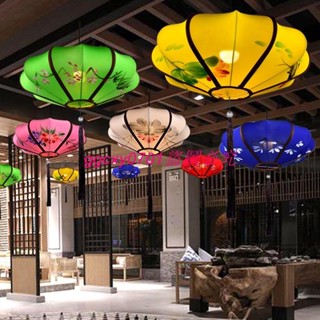 新中式手工繪畫燈籠仿古燈適合火鍋店會所餐廳 走廊酒店吊燈燈具