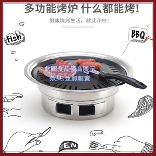 🌜臺灣優選🌛韓式燒烤爐家用不銹鋼燒烤架 圓形碳烤爐炭火烤肉鍋 碳烤盤家用烤爐 烤肉架 燒烤架 燒烤爐 小烤爐 便攜烤爐