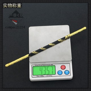 72H發貨⚔精美模玩⚔西行記動漫週邊孫悟空如意金箍棒22CM全金屬工藝品擺件模型
