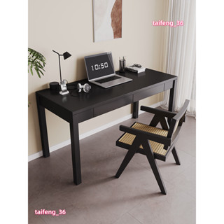 新品◇網紅※限時折扣南洋復古風黑色實木書桌椅電腦桌★輕奢簡約寫字臺家用北歐簡約日式辦公桌◎可開發票