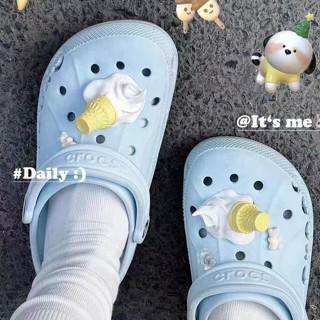 [💗臺灣🧡出貨💫]冰淇淋甜筒創意可愛洞洞鞋釦diy可拆卸立體配飾鞋面裝飾鞋花