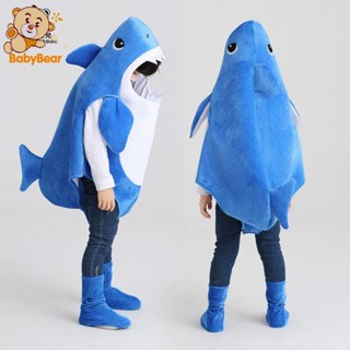 萬聖節服裝兒童 兒童萬聖節 兒童表演服 國慶元旦萬聖節兒童鯊魚演出服海洋動物鯊魚一家表演服cosplay服