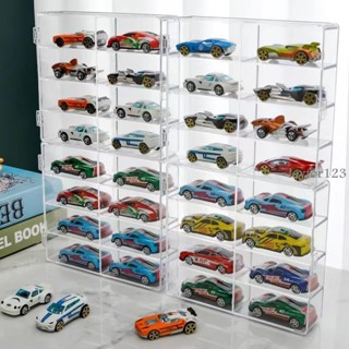 【滿299出貨】玩具車模展示架 汽車陳列櫃1：64收藏盒 多美小汽車 風火輪 車模小汽車展玩具車模展示架透明模型收納架多