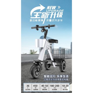 🔥【免運】新款折疊式手機互聯雙人電動車便攜小型輕便迷你三輪電動代步車XH