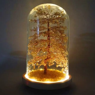 ??桃園熱賣?? 水晶樹天然水晶樹 開運小擺件 水晶發財樹 排除負能量 磁場淨化 生日禮物純天然黃水晶發財樹招財樹搖錢樹