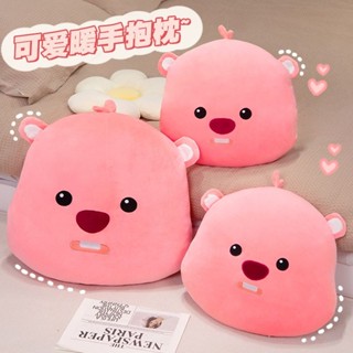 🍒臺灣🍒海貍暖手抱枕loopy玩偶毛絨玩具露比靠枕生日禮物椅子靠墊趴睡枕