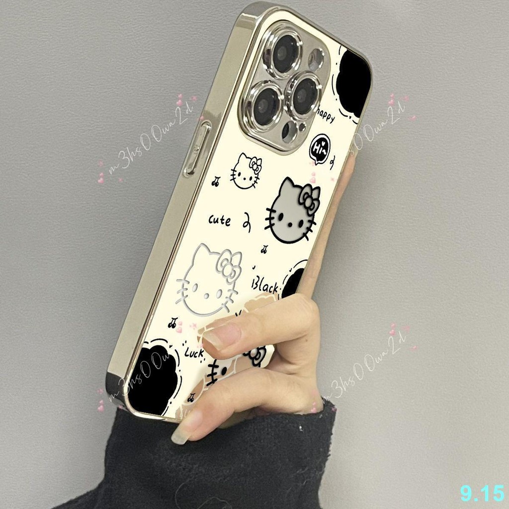 滿屏凱蒂貓iPhone16promax手機殼全包蘋果15防摔14網紅13鏡子12女