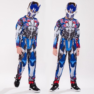 萬聖節裝扮 萬聖節服裝 兒童 cosplay 角色扮演 變形金剛 擎天柱 衣服面具肌肉服裝
