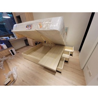 鷗鷗睏家居｜ 超強收納高cp值六分板抽屜掀床(不含床頭) (5色可選) 可訂做6尺 (下標前請先聊聊)