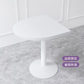 新品#下殺 白色桌 奶茶店 ins 網紅 咖啡廳奶茶店 桌椅 小吃店 餐飲店 甜品店 小半圓方桌子 小桌子 門市桌 餐桌