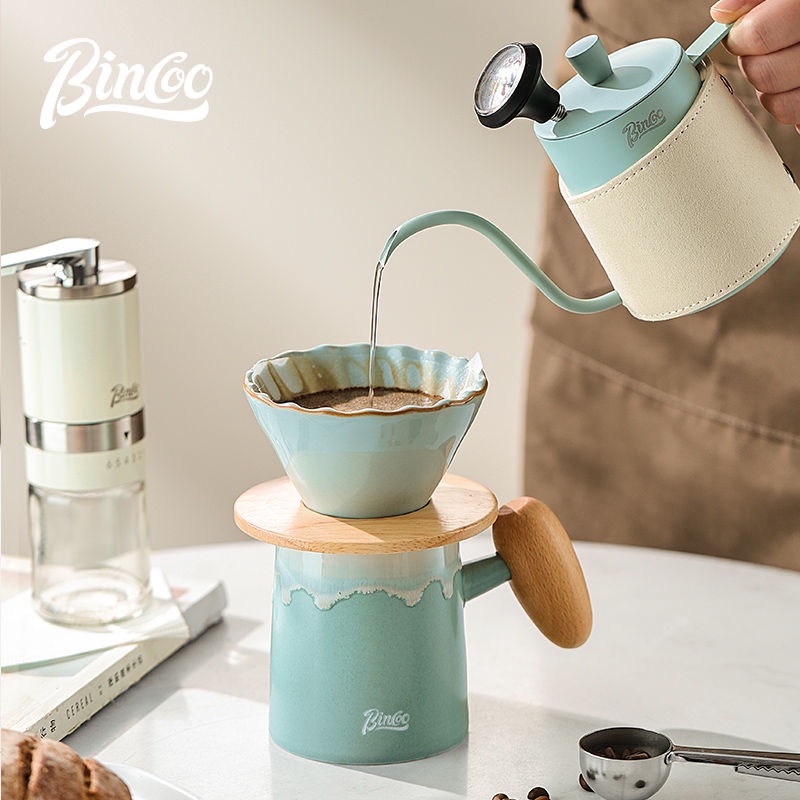優選 Bincoo陶瓷手沖咖啡壺套裝過濾分享壺咖啡器具全套家用手磨咖啡機