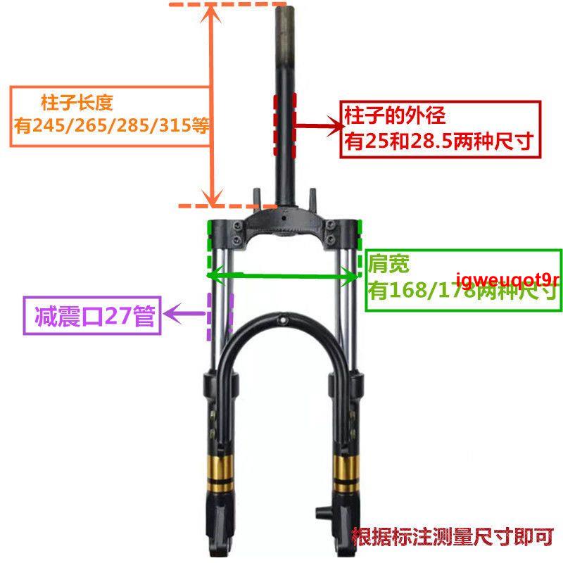 *台灣熱賣*電瓶三輪車配件 電瓶車配件 三輪車前叉減震液壓立柱三星電動休閑代步車配件