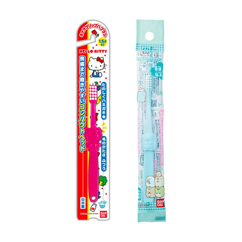 BANDAI 日本製卡通造型牙刷1入-Hello Kitty/角落小夥伴【甜蜜家族】