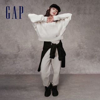 Gap 女裝 Logo純棉帽T-白色(810617)