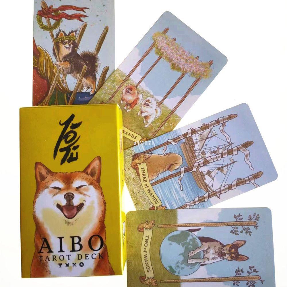 【塑封折價】新款可愛狗狗艾博卡牌Aibo Tarot英文版可愛風【初見書房】