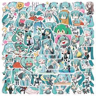 130張chibi版初音未來貼紙卡通二次元動漫可愛MIKU手帳筆記本貼畫