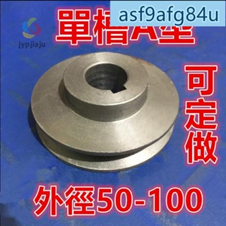 五金配件】A型皮帶輪電機帶輪單槽鑄鐵皮帶盤二槽雙槽1A三角皮帶輪帶輪b/c型93爆款