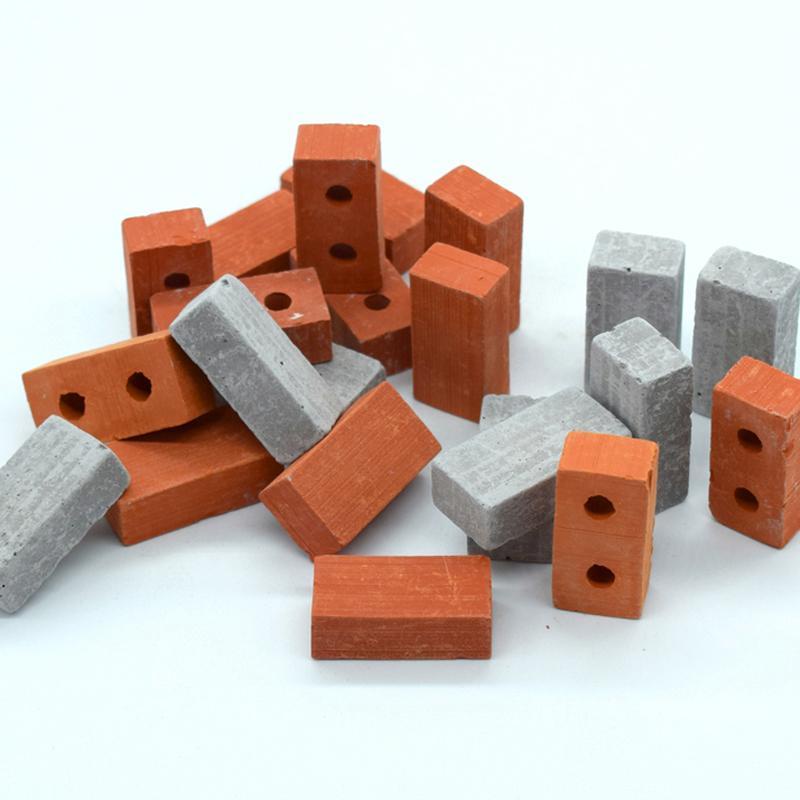 建筑模型材料仿真磚小磚頭小房子玩具假道具diy手工迷你磚塊水泥