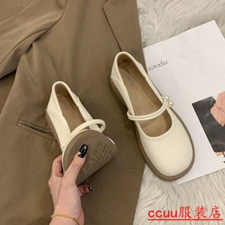 【ccuu精選豆豆鞋】一腳蹬小皮鞋女淺口2023年新款春夏季圓頭軟底瑪麗珍女鞋平底單鞋