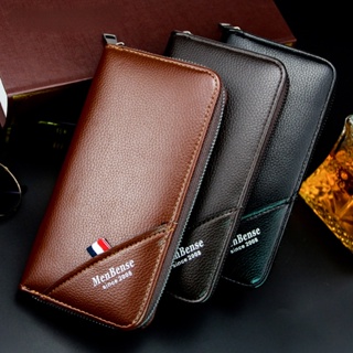 Long Men's Zipper Wallets Multi layer High capacity Card Ho