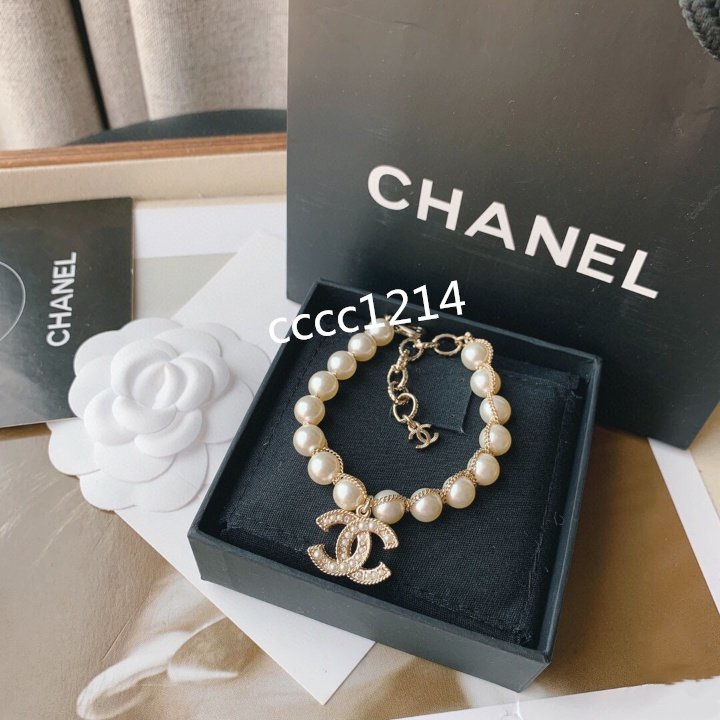Chanel 香奈兒 水鑽 金CC 大小 珍珠 手鍊 手環 A86499