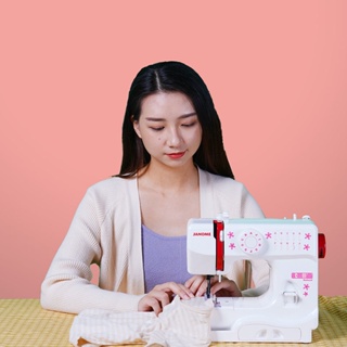 【保固免運】日本傢用縫紉機真善美525B多功能迷你小型衣車鎖邊自動禮物縫衣機110v可用