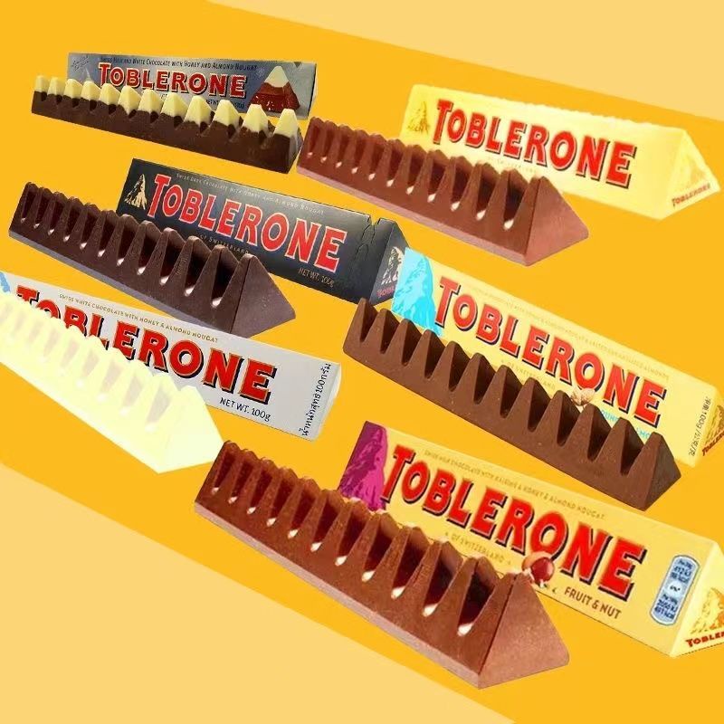 超好吃 Toblerone 瑞士三角迷妳牛奶/黑巧/白巧克力含蜂蜜奶油巴旦木零食 休閒零食 巧克力 朱古力 巧克力零食