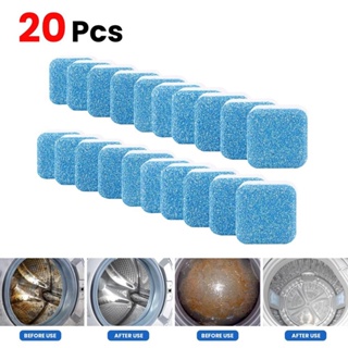 (20pcs) Effervescent Tablet Washer Cleaner Solid Washing Mac